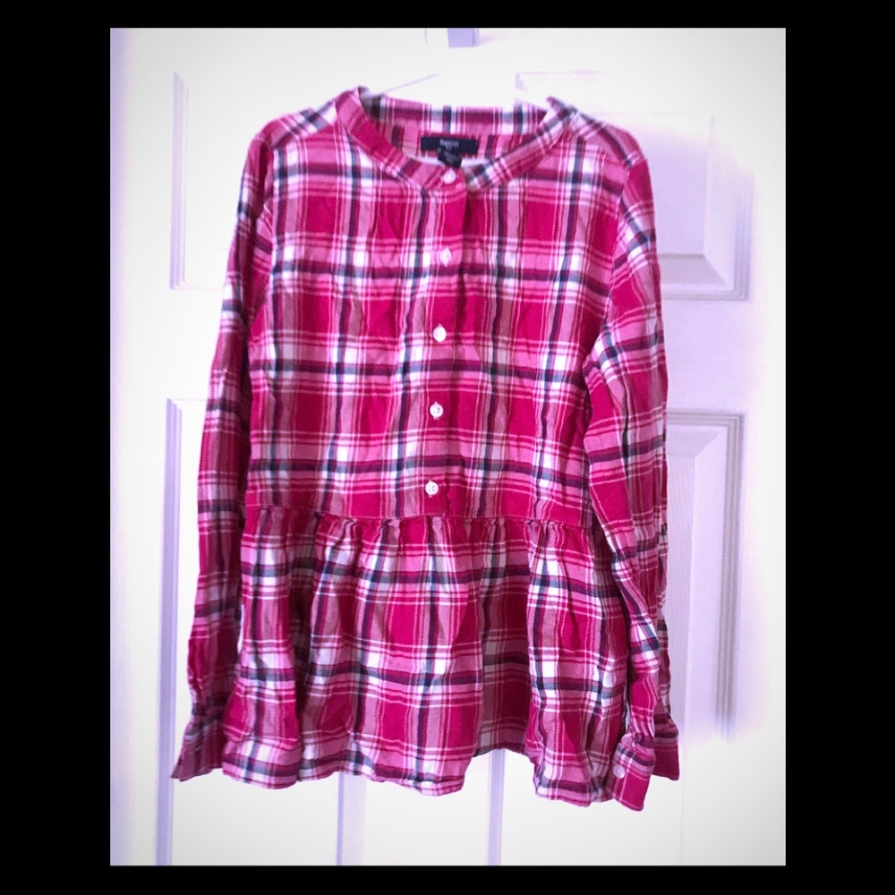 Pink plaid blouse!